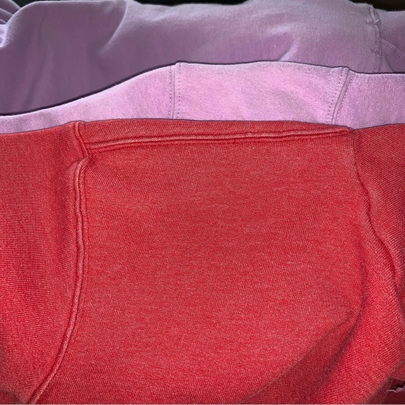 Women’s Junior M VICTORIA SECRET PINK GAP Vintage Pullover Hoodies Red Lavender - Picture 15 of 15